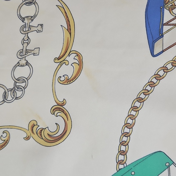 Vintage Celine Vibrant Pink and Cream Carriage Silk Scarf - Picture 6 of 13